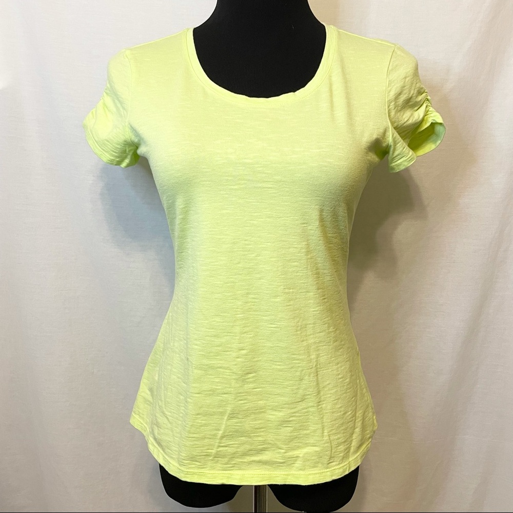 Columbia Lime Neon Green Running Fitted T Shirt - S